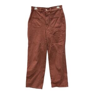 Madewell Emmett 2.0 Wide-Leg Crop Pants Women's 27 Pink Dried Rose Boho